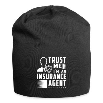 Drôle de représentant des ventes d’assurance - Bonnet en jersey - noir - Devant