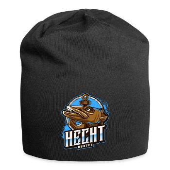 Fishing Angler Fishing Rod - Jersey Beanie - black - Front