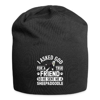 Sheepadoodle Doodle Dog - Jersey Beanie - black - Front