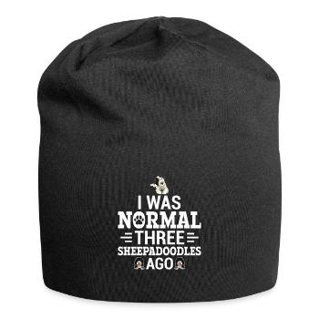 Sheepadoodle Doodle Dog - Jersey Beanie - black - Front