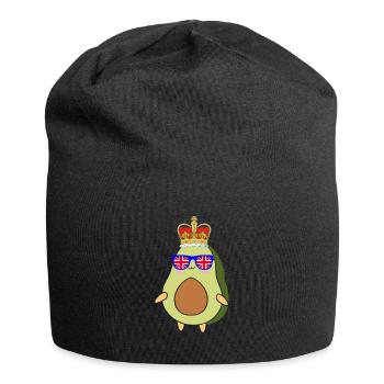 Avocado Queen Elizabeth II Britische Krone - Jersey-Beanie - Schwarz - Vorne