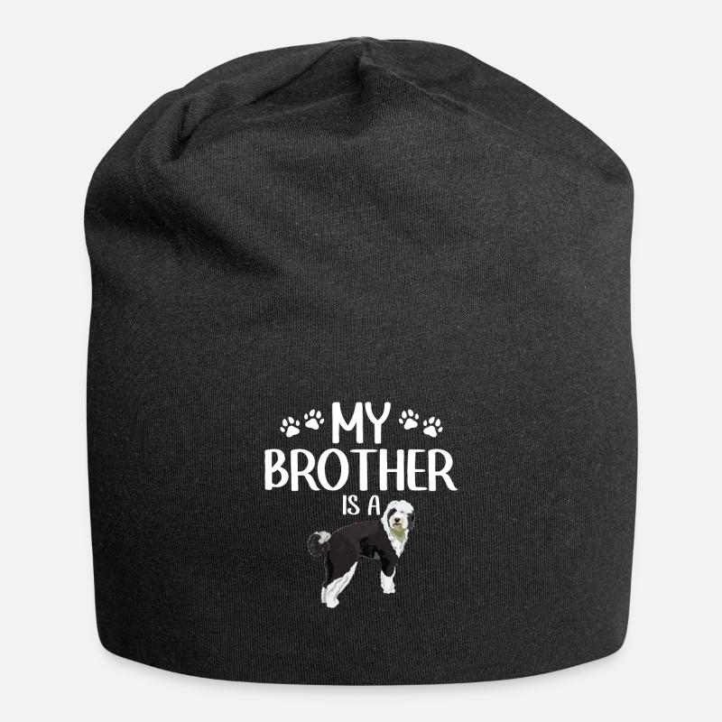 Sheepadoodle Doodle Dog - Jersey Beanie - black