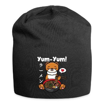 Japon Anime Weasel Ramen Noodles Manga Kawaii - Bonnet en jersey - noir - Devant