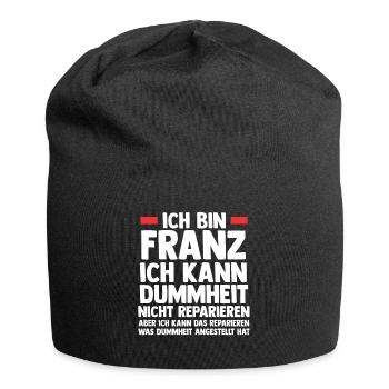 Franz - Jersey-Beanie - Schwarz - Vorne