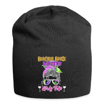 Beaches Booze Besties Girls Trip Spring Break - Jersey-Beanie - Schwarz - Vorne