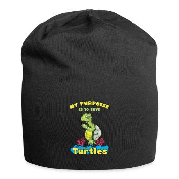 Tortues Tortues marines - Bonnet en jersey - noir - Devant