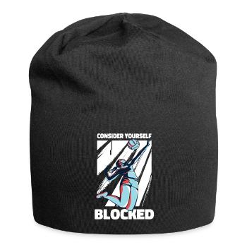Drôle de citation de fille de volleyball - Bonnet en jersey - noir - Devant