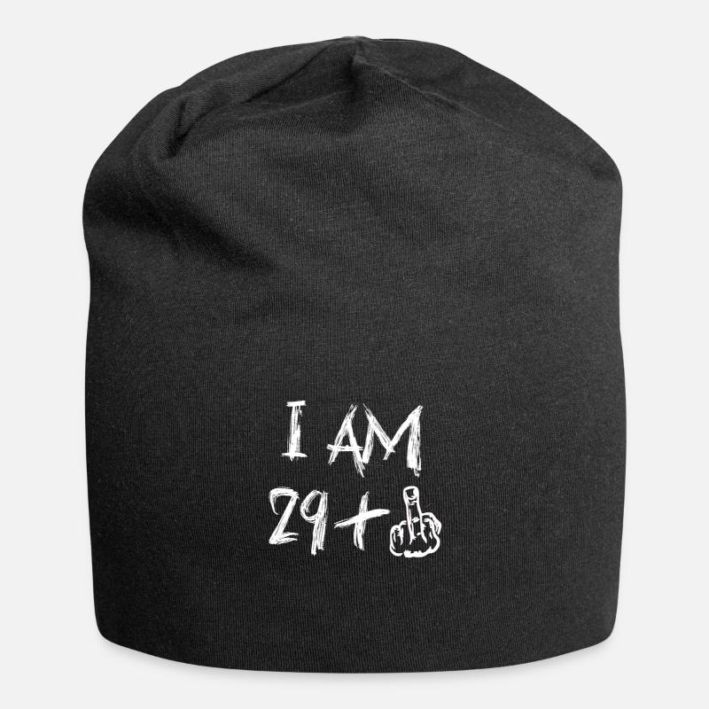 I Am 29 Plus Mittelfinger Lustiger 30. - Jersey-Beanie - Schwarz