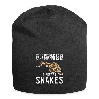 Schlange Geschenk Schlangenliebhaber - Jersey-Beanie - Anthrazit - Vorne