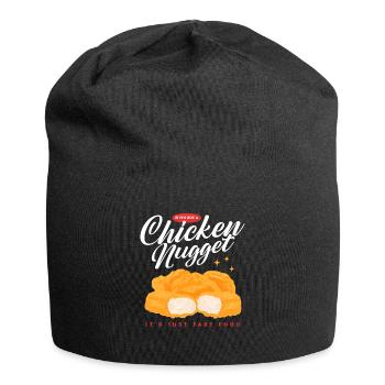 Chicken Nuggets Fast Food Huhn Nuggets Geschenk - Jersey-Beanie - Schwarz - Vorne