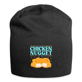 Chicken Nuggets Huhn Nuggets Fast Food Geschenk - Jersey-Beanie - Schwarz - Vorne