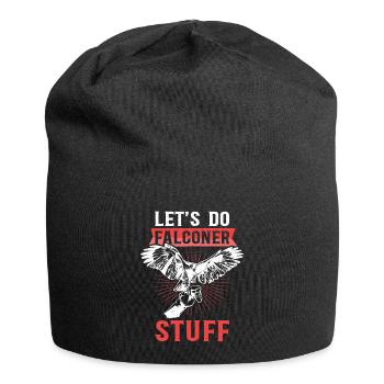 Falkner Falknerei Beizjagd Falken Jagd Geschenk - Jersey-Beanie - Schwarz - Vorne