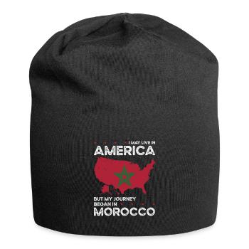 Né marocain Maroc États-Unis - Bonnet en jersey - noir - Devant