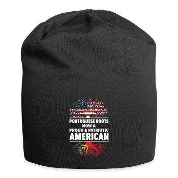 Geboren Portugiesisch Portugal Amerikanisch USA - Jersey-Beanie - Schwarz - Vorne