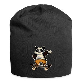 Panda Skate Skater Skateboard Skaten - Jersey-Beanie - Schwarz - Vorne