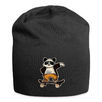 Panda Skate Skater Skateboard Skaten - Jersey-Beanie - Schwarz - Vorne