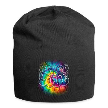 Peace Love Tie Dye - Jersey Beanie - black - Front