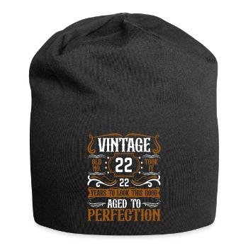22nd Birthday Vintage Retro - Jersey Beanie - black - Front