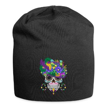 Mardi Gras Costume Fleur Sucre El Dia De Los - Bonnet en jersey - noir - Devant
