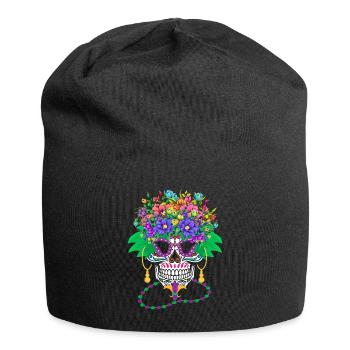 Mardi Gras Costume Fleur Sucre El Dia De Los - Bonnet en jersey - noir - Devant
