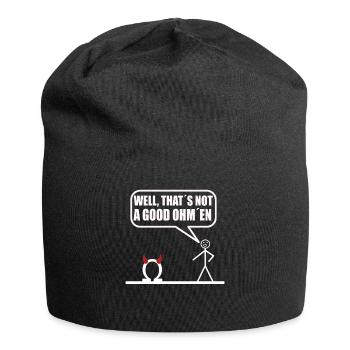 Lustiges Strichmännchen kein gutes omen - Jersey-Beanie - Schwarz - Vorne