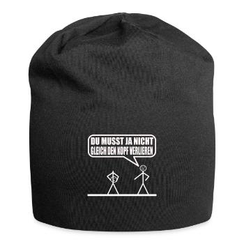 Drôle de figurine de bâton - Bonnet en jersey - noir - Devant