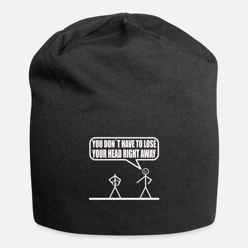Drôle de figurine de bâton - Bonnet en jersey - noir