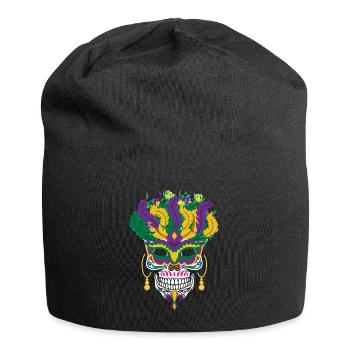Mardi Gras Costume Dia De Los Muertos Flower Sugar - Jersey Beanie - black - Front