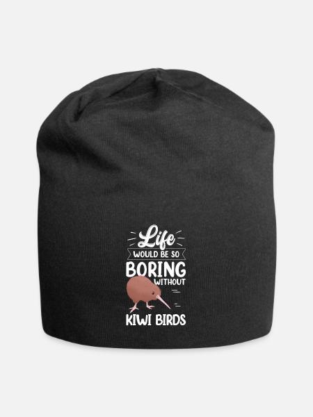Kiwi Vogel langweilig ohne Neuseeland Kiwi - Jersey-Beanie - Schwarz