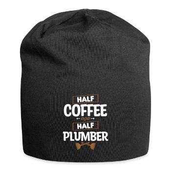 Moitié café moitié plombier plombier plombiers - Bonnet en jersey - noir - Devant