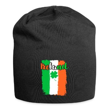 Ireland Clover St. Patrick's Day - Jersey Beanie - black - Front