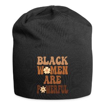 Black Women are Powerful Black History Month - Jersey Beanie - black - Front