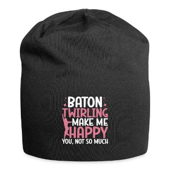 Tambourstab swirling - Jersey Beanie - black - Front