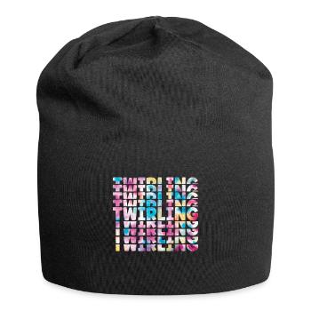Tambourstab swirling - Jersey Beanie - black - Front