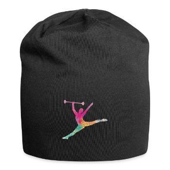 Tambourstab Wirbeln - Jersey-Beanie - Schwarz - Vorne