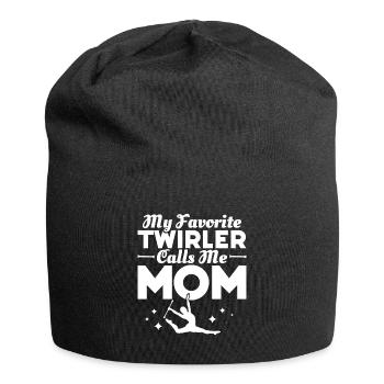 Tambourstab swirling - Jersey Beanie - black - Front