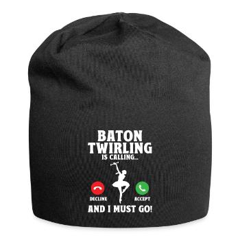 Tambourstab swirling - Jersey Beanie - black - Front