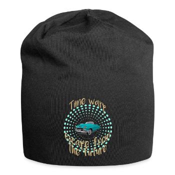 Time warp, Zeitsprung - Jersey-Beanie - Schwarz - Vorne