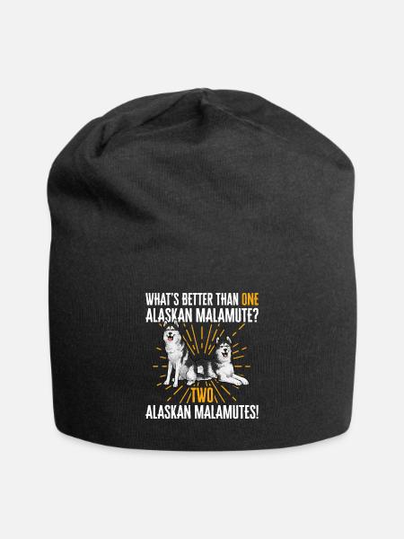 Alaskan Malamute Hund - Jersey-Beanie - Schwarz