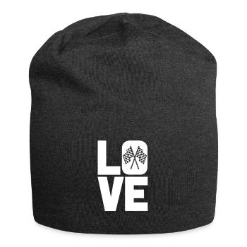Love Racing Auto Rennmotorrad - Jersey-Beanie - Anthrazit - Vorne
