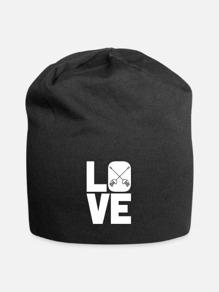Liebe Fechten - Jersey-Beanie - Schwarz