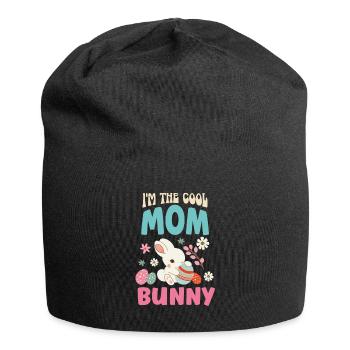 Je suis le lapin de Pâques cool maman maman Pâques - Bonnet en jersey - noir - Devant