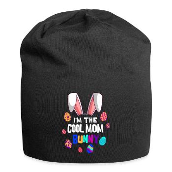 Je suis le lapin de Pâques cool maman maman Pâques - Bonnet en jersey - noir - Devant