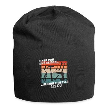 DIY Gift Idea Craftsmen - Jersey Beanie - black - Front