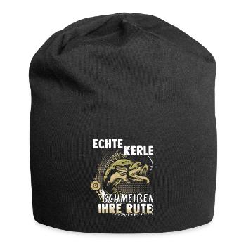 Angeln Fishing Fisher Angelrute Karpfen Rute Fisch - Jersey-Beanie - Schwarz - Vorne