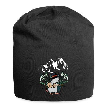 Alpen Tirol Folk Music Mouse Guitar Austria - Jersey Beanie - black - Front