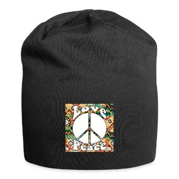 Hippie Geschenk Acidhead Flowerpower Hippi Hippy - Jersey-Beanie - Schwarz - Vorne