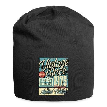 1975 Geburtstag Jahrgang Vintage Retro Legende - Jersey-Beanie - Schwarz - Vorne