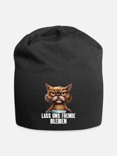 Lass Uns Fremde Bleiben - Jersey-Beanie - Schwarz