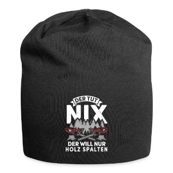 Holz Geschenke Chainsaw Kettensäge Waldarbeiter - Jersey-Beanie - Schwarz - Vorne